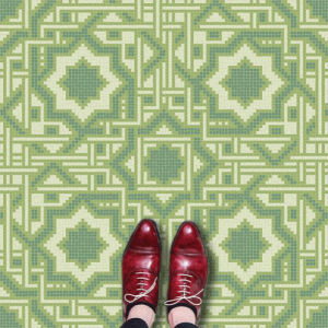 Mosaicos árabes en verde