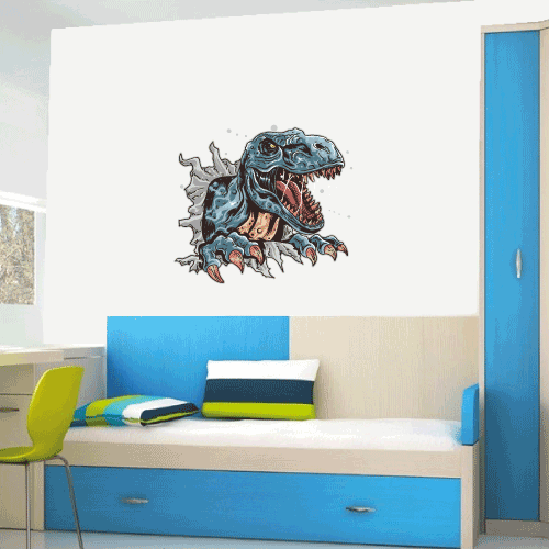 Dinosaurio T-Rex rompiendo la pared