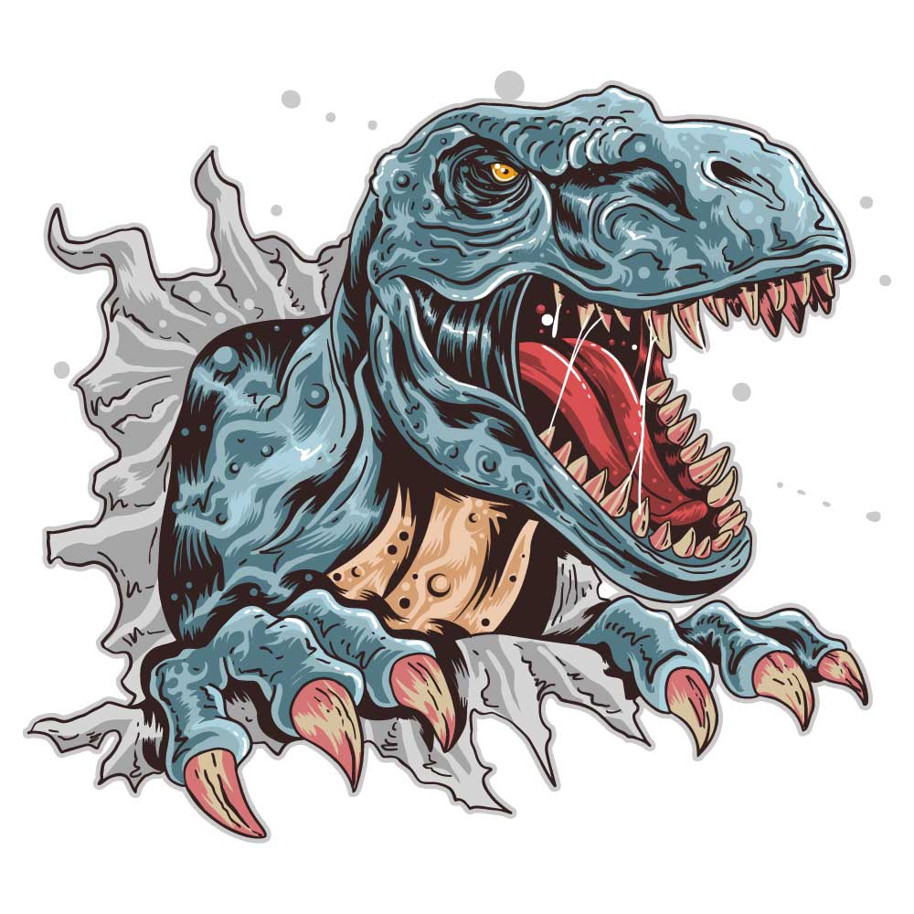 Dinosaurio T-Rex rompiendo la pared - Imagen 2