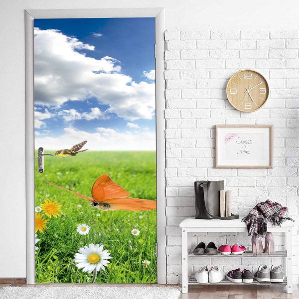 Campo con mariposas